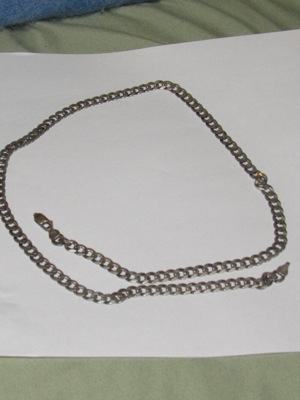 Italian Sterling Silver 24" Cuban Curb Chain, Gunmetal, 28 grams, 6mm X228